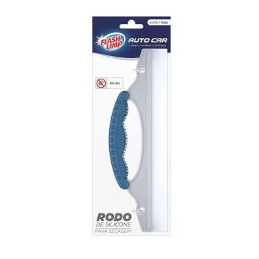 Imagem de Rodo de Silicone Automotivo Anatômico Azul para Secagem de Veículos e Superfícies Lisas Flash Limp