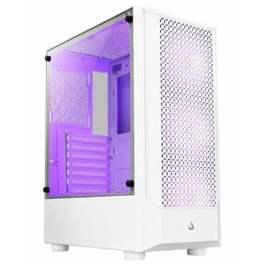 Imagem de Gabinete Gamer Rise Mode Wave White, Mid Tower, ARGB, ATX, 3 Fans ARGB