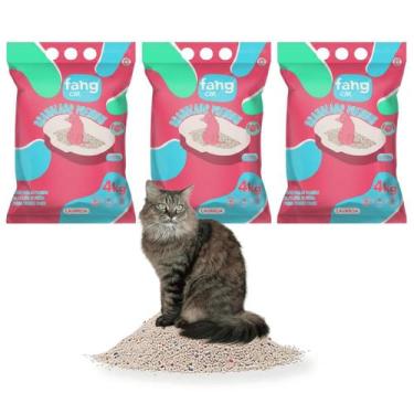 Imagem de Areia Higiênica Para Gatos Granulado Premium Perfumada Aroma Lavanda T