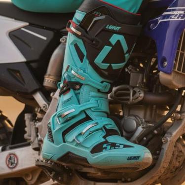 Imagem de Bota Motocross Leatt 5.5 Flexlock Azul Turquesa, 10 USA (42BR)