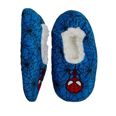 Imagem de Disney Coleção de pantufas infantis para meninos Marvel Homem-Aranha - Azul -, Vermelho, 2T-3T (Shoe Size Range: 4 1/2-7 1/2)