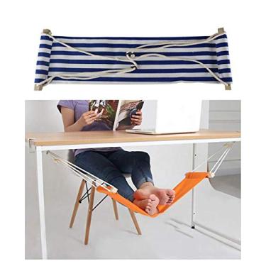 Imagem de Rede de pé ajustável portátil Home-organizer Tech para descanso de pés de mesa de canto para escritório, apoio de pé mini sob mesa descanso de pé rede para casa, escritório, avião, viagens, estudo e r