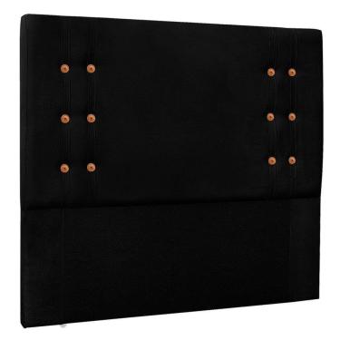 Imagem de Cabeceira Casal 1,40m Genova Suede Preto