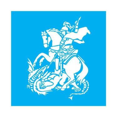 Imagem de Stencil Tamako São Jorge - 30X30Cm - Ref 9647