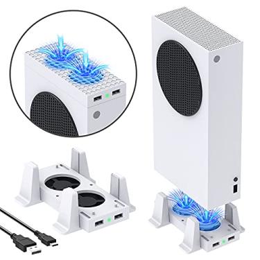 Imagem de Cooling Stand Compatible with Xbox Series S, YUANHOT Dual Purpose Cooling Fan Cooler System Dock Station Accessories, 3 Level Adjustable Speed & 2 Extra USB Ports (Only Compatible with Xbox Series S)
