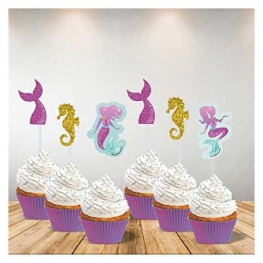 Imagem de Topper Docinho de Sereia Para Festa de Aniversário Infantil