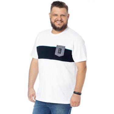 Imagem de Camiseta Masculina Plus Size Estampada Com Bolso Bgo