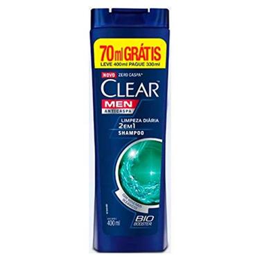 Imagem de Shampoo Anti Caspa Clear 400Ml Limpeza Diária 2 em 1, Clear, Clear