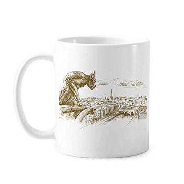 Imagem de Monster Landmark Sketch Landscape Caneca Cerâmica Café Porcelana Louça