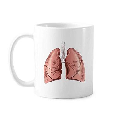 Imagem de Organ Lung Caneca Ilustração Humana Cerâmica Café Porcelana Copos Louça