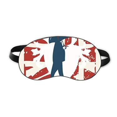 Imagem de Chapéu de sol masculino azul vermelho estampa grafite Street Sleep Eye Shield macio noite sombra sombra sombra