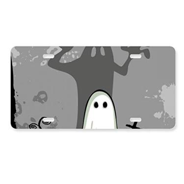 Imagem de DIYthinker Placa de carro Ghost Fear Halloween Corpse Decoração de carro Acessório de aço inoxidável