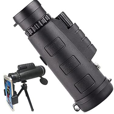 Imagem de Telescópio monocular, BAK4 Prism 40X60 HD Smartphone Monocular com suporte de telefone Tripé Presentes adultos para observação de pássaros ao ar livre Caminhadas Acampamentos Viajar