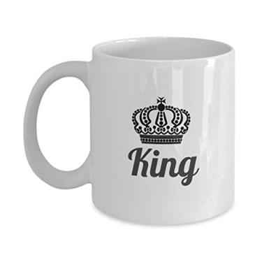 Imagem de Conjunto de canecas King and Queen - Conjunto de canecas King - Conjunto de canecas Queen - Conjunto de presente para casais - Dia dos Namorados (Rei)