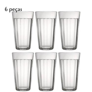 Imagem de Jogo De Copos Americano 6 Peças Em Vidro 450Ml Transparente