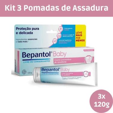 Imagem de Kit 3 Bepantol Baby 120G - Pomada De Assadura - Bayer