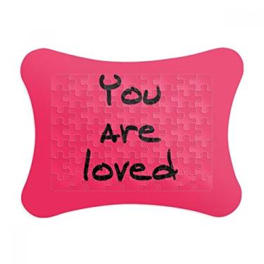Imagem de You are Loved Citação inspiradora frases enigmáticas moldura decoração quebra-cabeça ornamento jogo