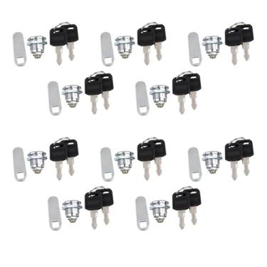 Imagem de Fechadura de caixa de correio de segurança com 2 chaves caixa de correio caixa de correio Pro aço inoxidável gaveta armário acessório