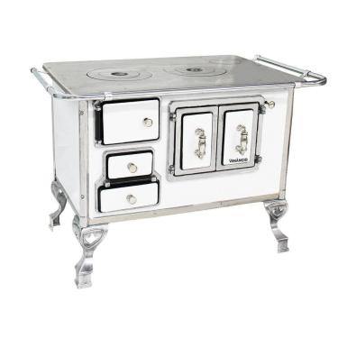 Imagem de Fogão a Lenha Venâncio Nº2 Branco Sem Tampa Lado Direito 2DBRPT