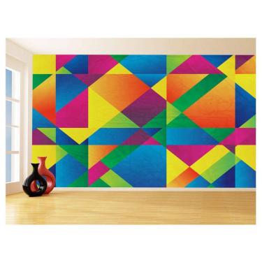 Imagem de Papel De Parede Geométrico Formas Linhas Cores 3,5M Gmt67