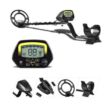 Imagem de UOBEKETO Detector de metais subterrâneo portátil para crianças e adultos - LCD de alta sensibilidade disparador rápido detector de ouro detector de ouro para iniciantes, caçadores de tesouros com