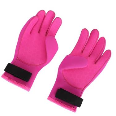 Imagem de Luvas Térmicas de Mergulho, 3mm de Espessura, Luvas de Mergulho Com Cinco Dedos, Roupa de Mergulho, Luvas de Inverno para Mergulho, Surf, Natação, Vermelho (XS)