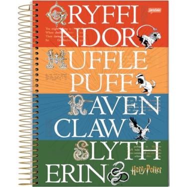 Imagem de Caderno Espiral Univ CD 10 Matérias 200 Fls Harry Potter Nome Casas FSC - Jandaia