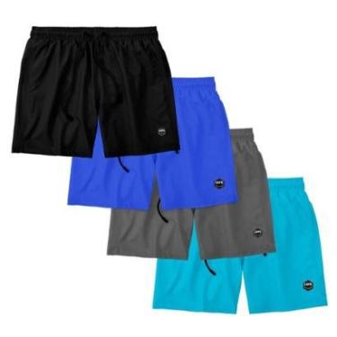 Imagem de Kit 4 Bermudas Life Lisa Short Liso Masculino Básico Mauricinho Tactel-Masculino