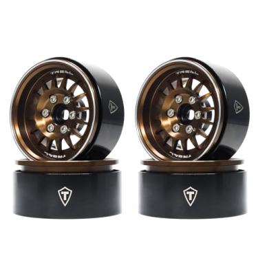 Imagem de TREAL 1.9 Beadlock Wheel Rims Heavy Duty Multi Spoke CNC 1.9 Inch Wheels(4P) for 1:10 RC Crawler TRX-4 SCX10 III SCX10 PRO SCX10 II -Type N(Bronze)