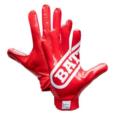 Imagem de Luvas de futebol Battle Double Threat – Luvas para receptores de palma adesivos ultra-Tack – Luvas para receptor estilo profissional, adulto, pequeno, vermelho