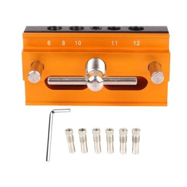 Imagem de Generic Kit de gabarito para cavilha autocentralizada, ferramenta para trabalhar madeira, resistente para fazer prateleiras, armários, acessório de ferramenta, Dourado