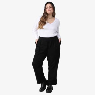 Imagem de Calça Friso Tech Impermeável Moletom Flanelado Plus Feminina-Feminino
