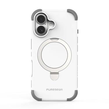 Imagem de PureGear Capa Magnética Protetora para iPhone 16 (2024) 6,1 Polegadas, Testada e Aprovada por Militares, Compatível com MagSafe, Branco ou Preto