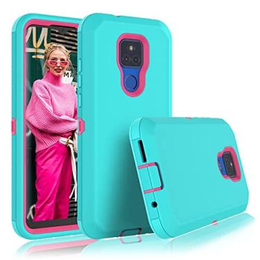 Imagem de Tiflook Capa para Moto G Play, armadura resistente, proteção contra quedas, à prova de choque, capa de plástico rígido de borracha, capa híbrida de camada dupla para Motorola G Play 2021, verde