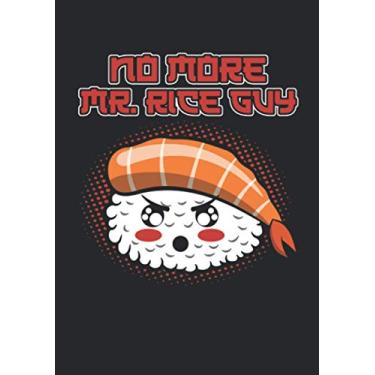 Imagem de Notizbuch A5 dotted, gepunktet, punktiert mit Softcover Design: Witziges Sushi Nigri Design No More Mr Rice Guy, Funny Maki: 120 dotted (Punktgitter) DIN A5 Seiten