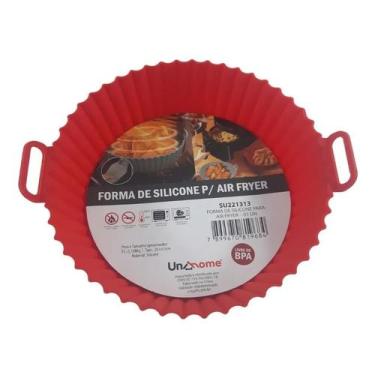 Imagem de Forma De Silicone Para Air Fryer Micro-ondas Forno Com Alça Antiaderen