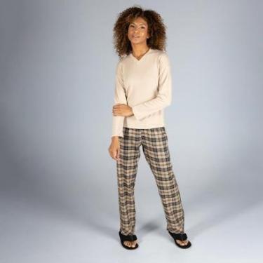 Imagem de Pijama Feminino Longo Xadrez Country-Feminino