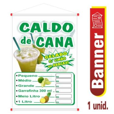 Imagem de Banner Caldo de Cana 60cm x 90cm- Pastelaria - Feiras em Geral - Impre