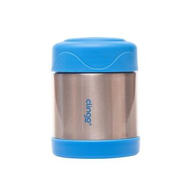 Imagem de Pote Térmico Para Alimentação Do Bebê 330ml Inox Clingo, Azul Inox