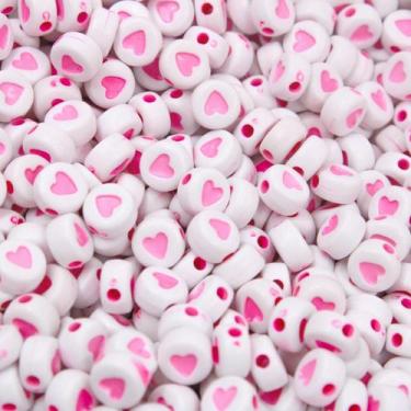 Imagem de Entremeio colorido (10g) - IMPORTAÇÃO, CORAÇÃO ROSA 7MM