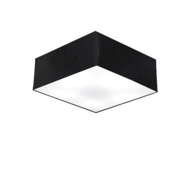 Imagem de Plafon Para Corredor Quadrado SC-3050 Cúpula Cor Preto - Vivare