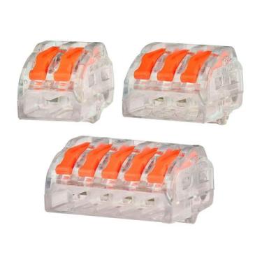 Imagem de 30x Kit Conector Elétrico Emenda Derivação Rápida 2,3,5 Fios - DMTI