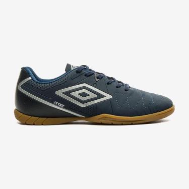 Imagem de Chuteira umbro futsal attak eternal, Marinho, Cinza, 44
