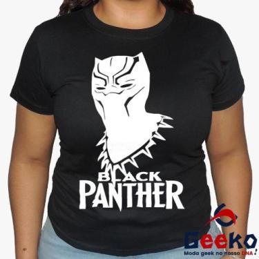 Imagem de Baby Look Pantera Negra 100% Algodão - Black Panther - Wakanda Forever