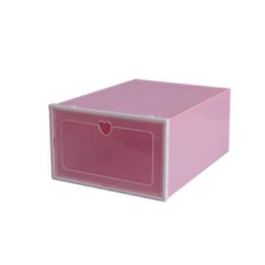 Imagem de Caixa De Sapato De Plástico ROSA/TRANSPARENTE/PRETO - JF, Rosa