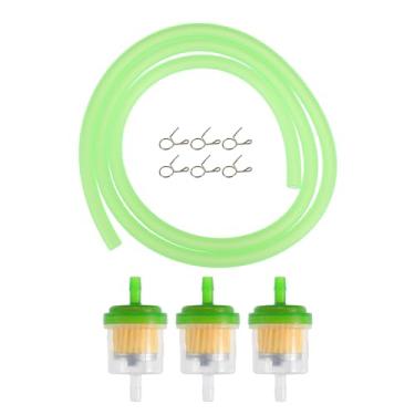 Imagem de X AUTOHAUX 1 conjunto de braçadeiras de mangueira de linha de combustível para motocicleta para CRF50 70 90 150CC ATV Moped Scooter Dirt Bike Verde