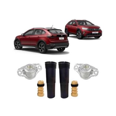 Imagem de 2 Kit Coxim Batente Coifa Traseiro Nivus 2020 2021 2022 2023 - QualyKi