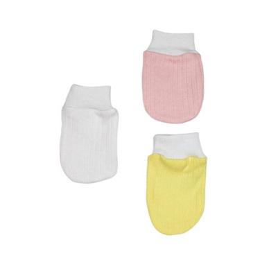 Imagem de Luva de bebê kit com 3 pares canelados - Confecções Castelo, Rosa