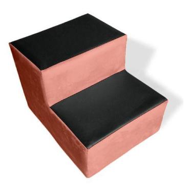 Imagem de Escada Para Estética Em Veludo Sem Juros - La Rocca Design, Rose Escur