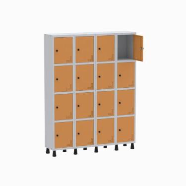 Imagem de Armário Guarda Volume Locker Roupeiro 4 Vãos 16 Portas GR304/16 Light 